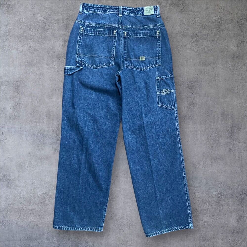 Ecko Unltd Vintage Baggy Grunge Skater Denim Blue Jeans Men's Size 32 x 32